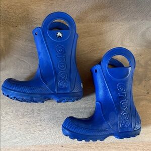 VGUC CROCS Blue Handle It Rain Boots Size 8